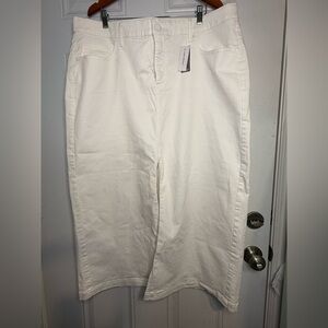 Lane Bryant Cream Denim Skirt